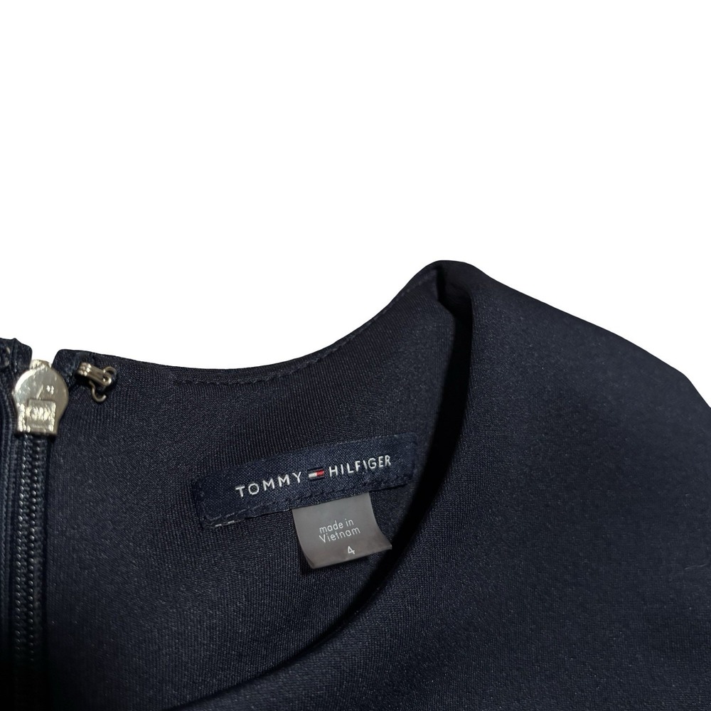 Tommy Hilfiger Women's Sleeveless Midi Sheath Dress Navy Blue Size 4 - 16 x 38 - Picture 6 of 7
